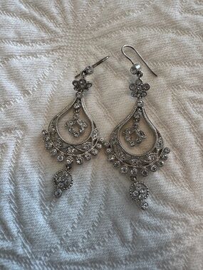 Monet Crystal Teardrop Dangle Earrings - Elegant Women's Jewelry